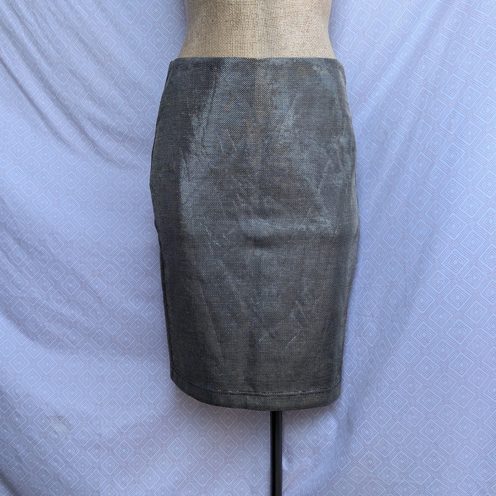 Forever 21 Pencil Skirt Women Medium Gold Excellent Metallic Glitter Party Night